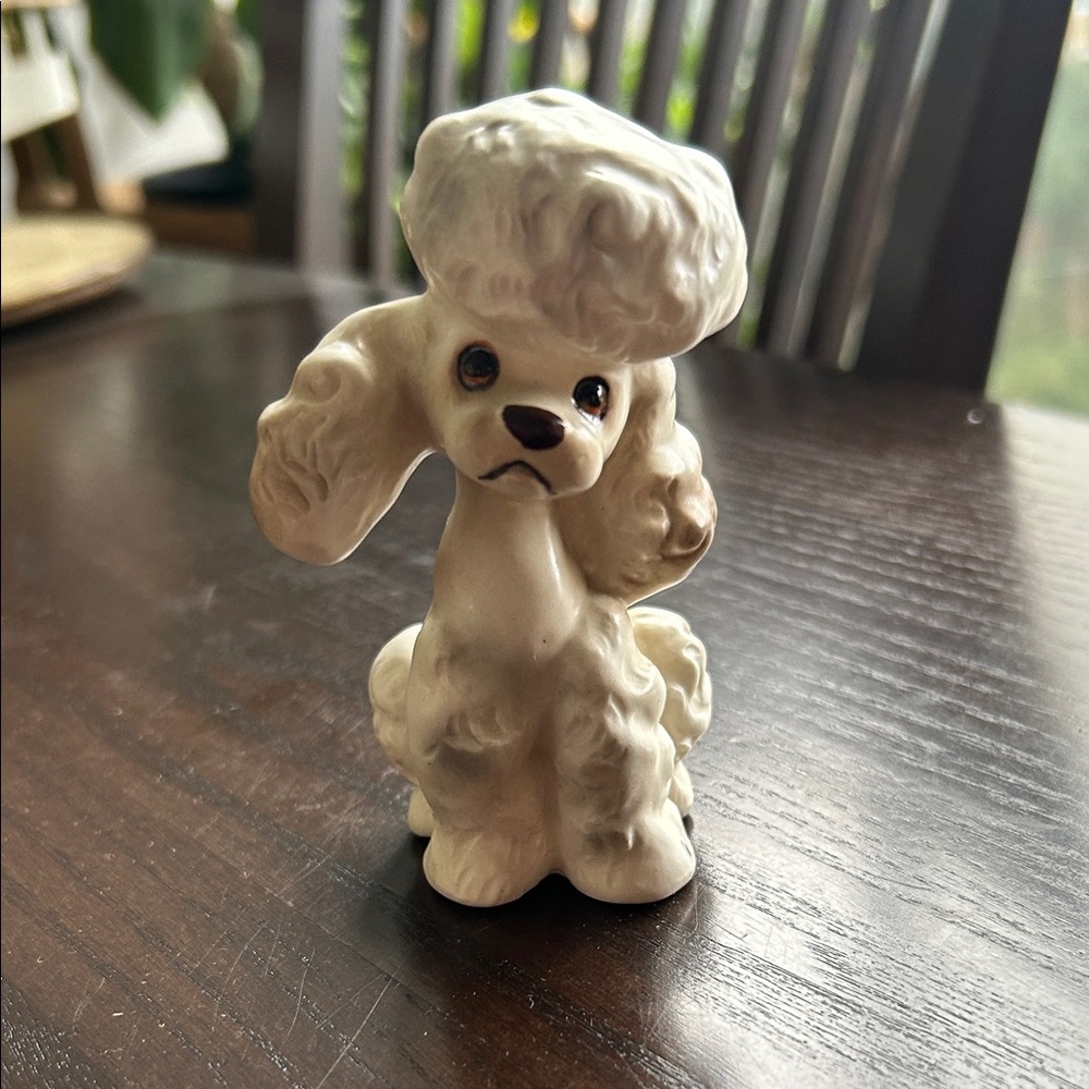 Vintage Cream Poodle Figurine
